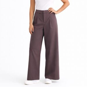 Figs Wide-Leg Pants in Deep Plum